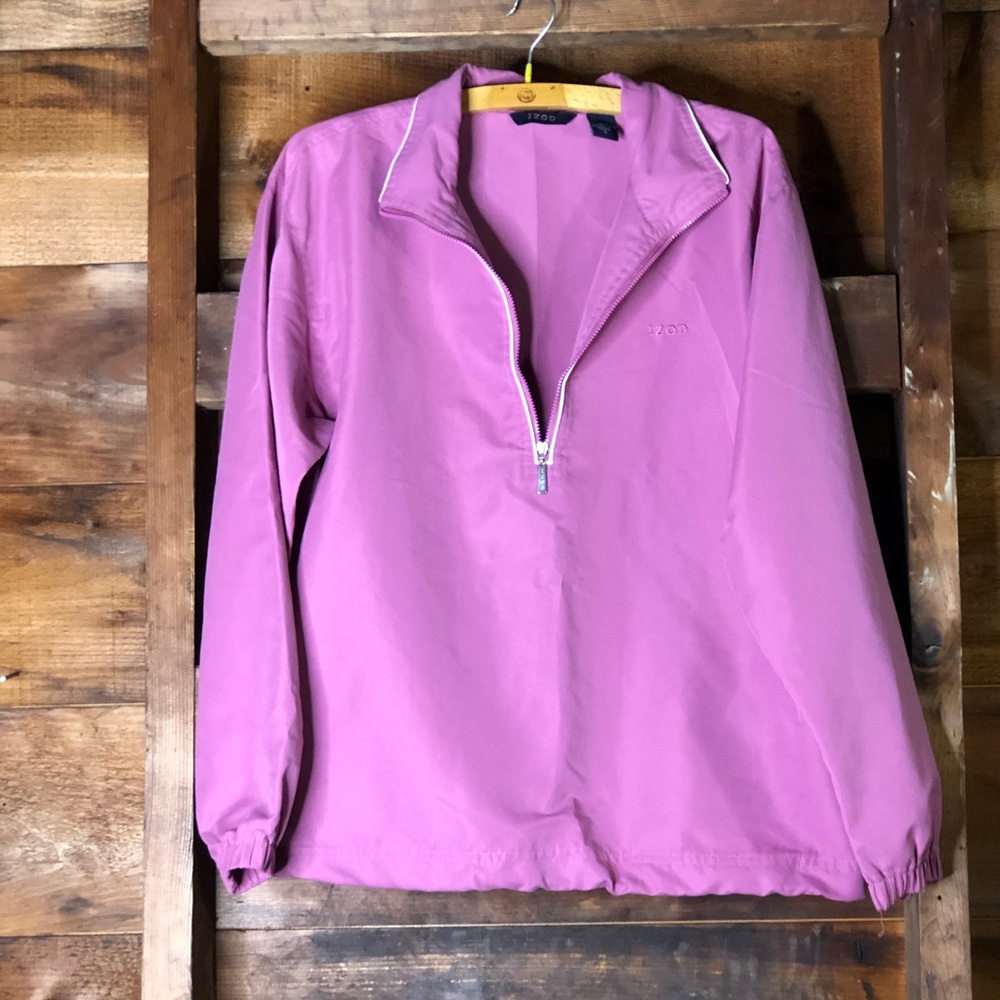 Izod Half Zip Mauve Windbreaker
